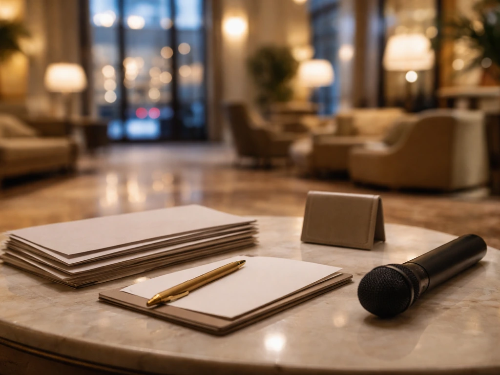 Quiet luxury hotel lobby scene symbolizing Accor co-founder wealth research